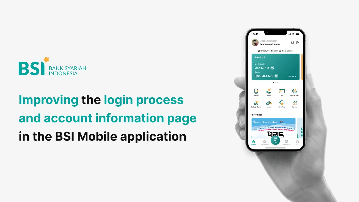 BSI Mobile redesign shown on a phone held in hand